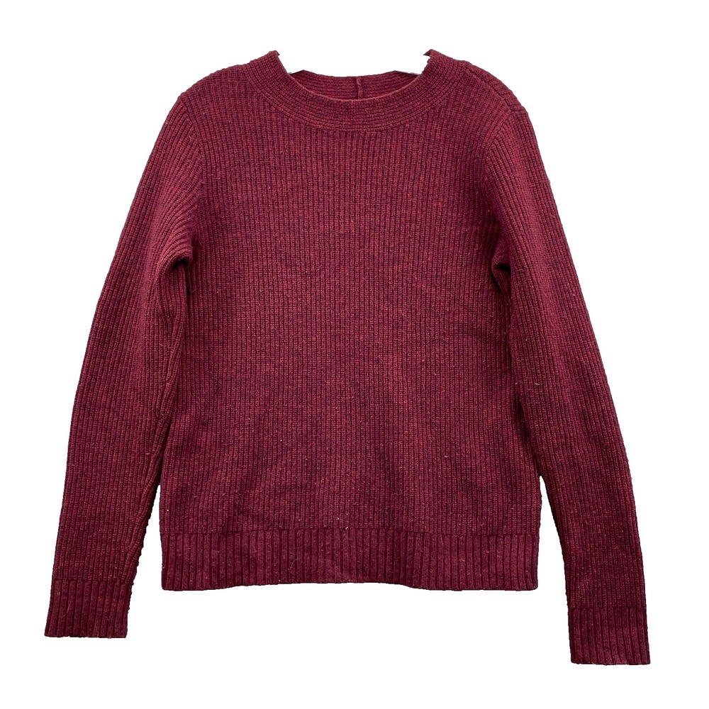 Pendleton Lambs Wool Blend Sweater Women XS Maroon Preppy Corpcore Fisherman 90s